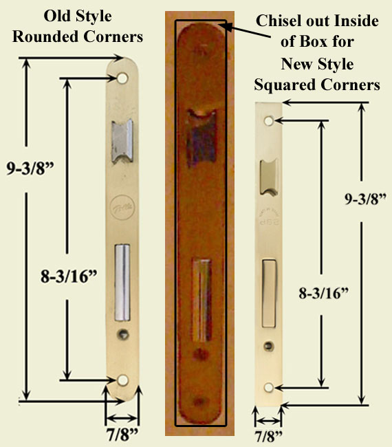 Pella Old Style single point lock and New Style comparison