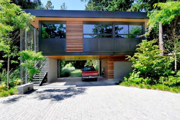 Granny flat built above a garage