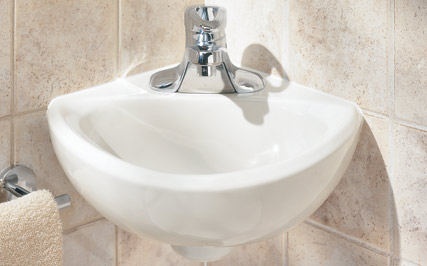 American Standard 0451.021.020 Corner Minette Wall-Mount Sink with 4â?? Centers, White