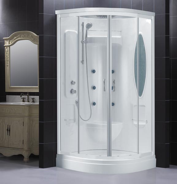 DreamLine SHJC-1238386-01 ATLANTICA Jetted and Steam Shower, White and Chrome