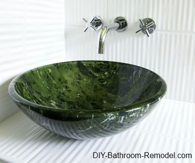 green vessel bathroom sink