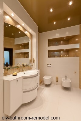 lighted bathroom mirror